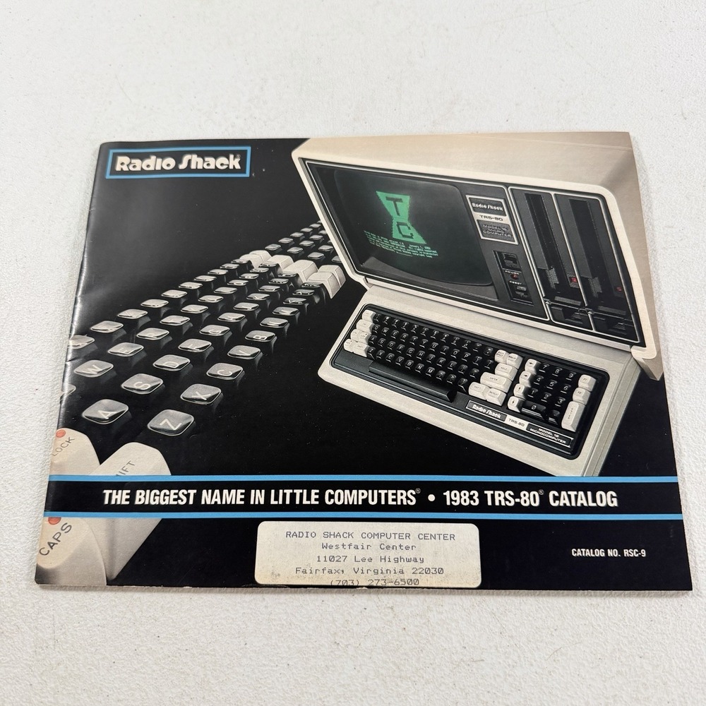 Vintage 1983 RADIO SHACK TRS-80 Microcomputer Catalog RSC-9 Computer